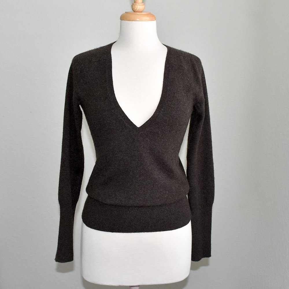 Club Monaco 100% Cashmere Chocolate Brown Sweater